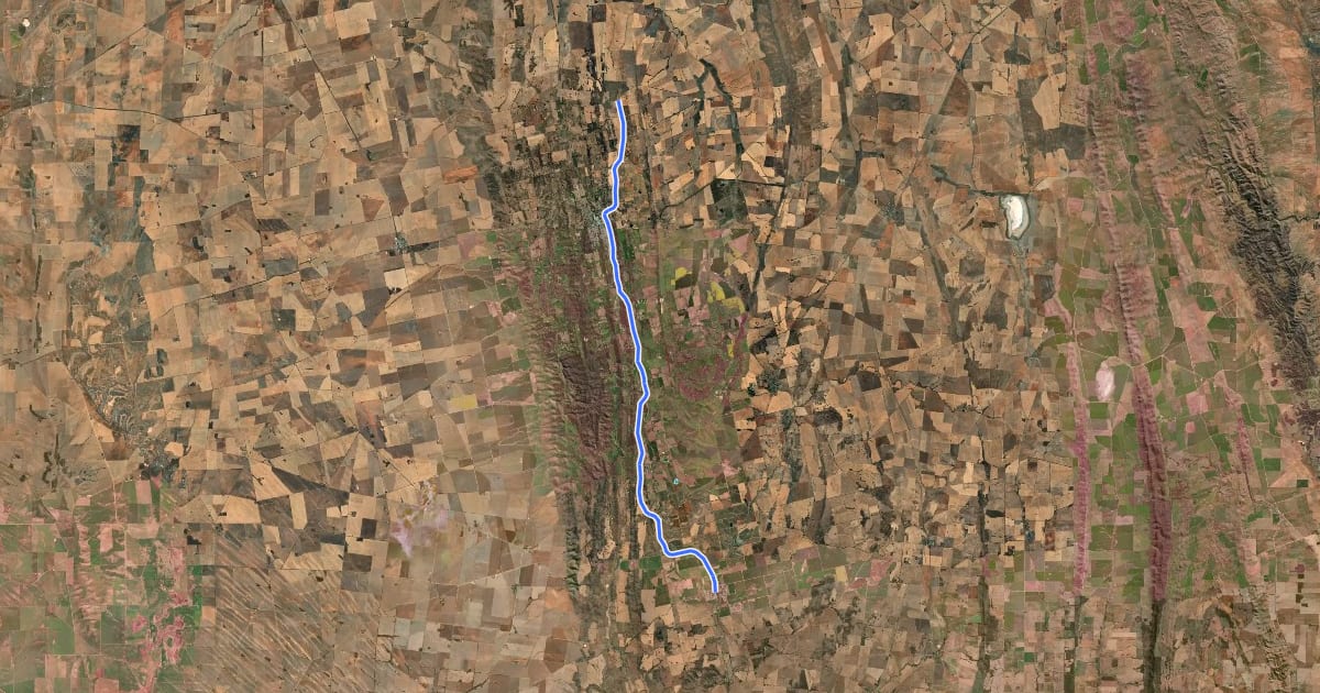 Маршрут Riesling Trail на спутниковом снимке