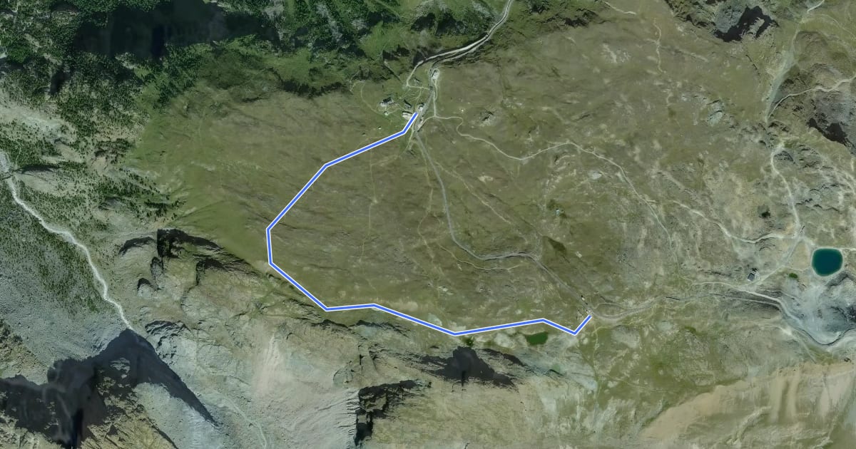 Маршрут Riffelseeweg на спутниковом снимке