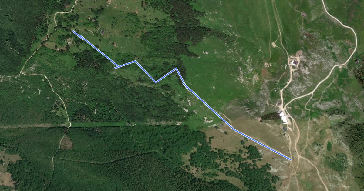 Маршрут Rifugio Kira - Bocca Tratto Spino на спутниковом снимке