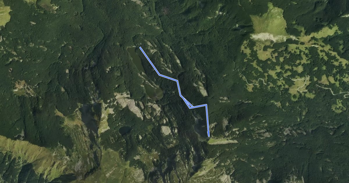 Маршрут Rifugio Lagoni - Rocca Pumaccioletto на спутниковом снимке