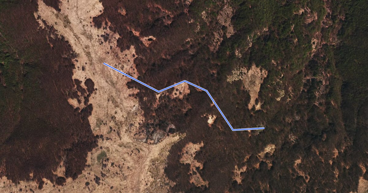 Маршрут Rifugio Orsi – Monte Pana’ на спутниковом снимке
