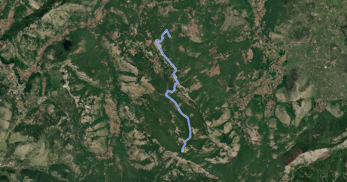 Маршрут Rifugio Ranucci-Monte Faggeto на спутниковом снимке