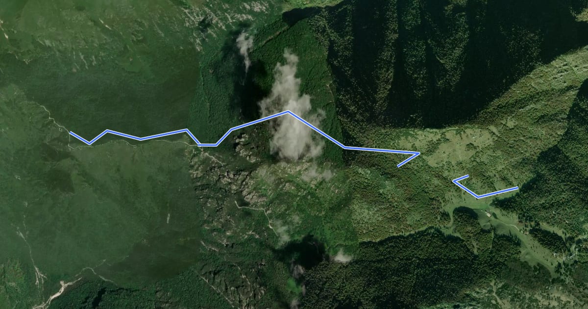 Маршрут Rifugio Rosa di Baremone - Passo della Berga на спутниковом снимке