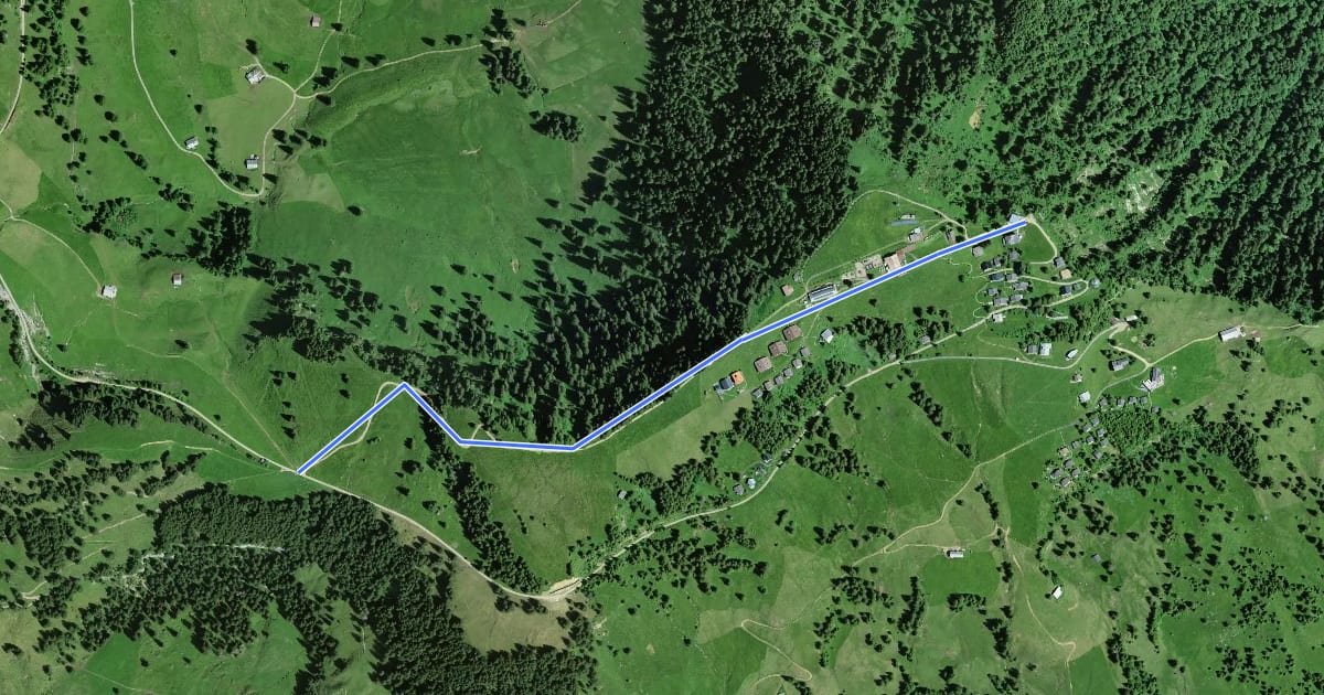 Маршрут Rigi Scheidegg - Hinter Dossen на спутниковом снимке