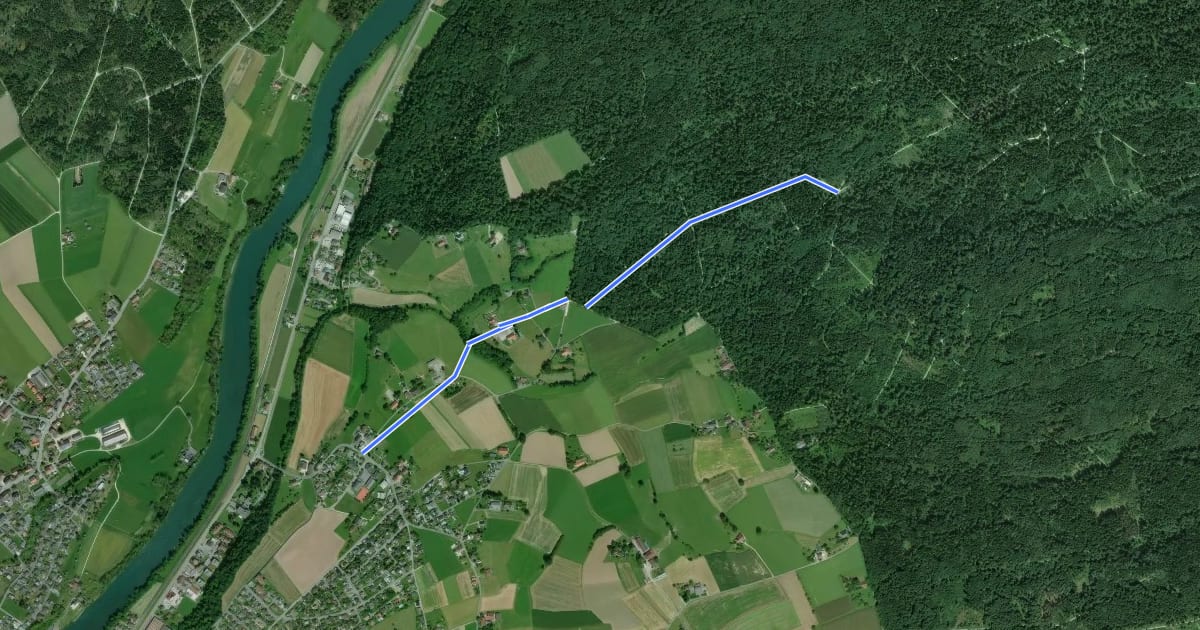 Маршрут Riken - Langholz на спутниковом снимке