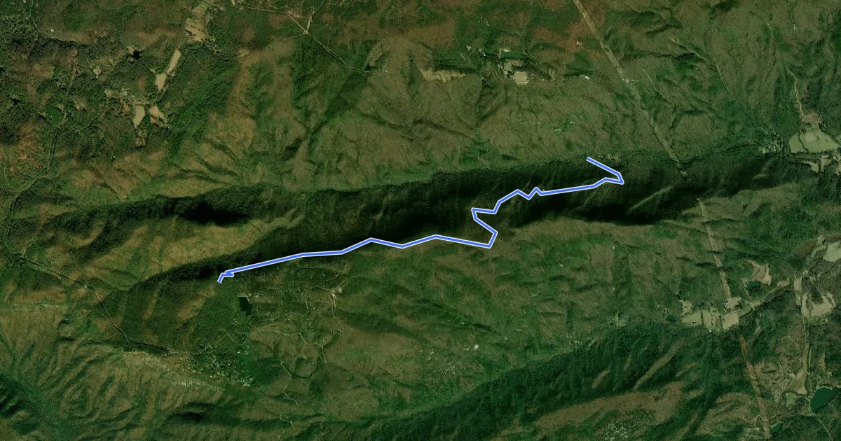 Маршрут Rim of the Gap Trail на спутниковом снимке