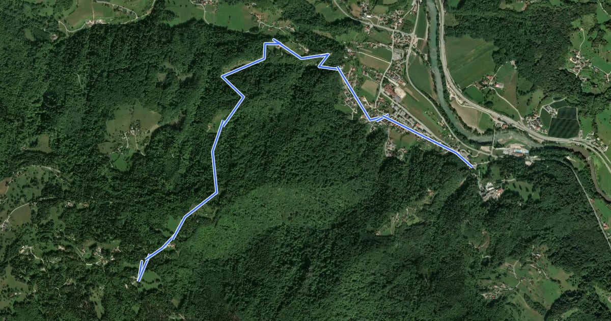 Маршрут Rim. Toplice - Lurd - Koča na Kopitniku на спутниковом снимке