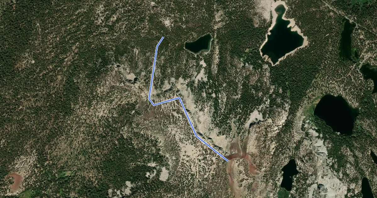 Маршрут Rim Trail на спутниковом снимке