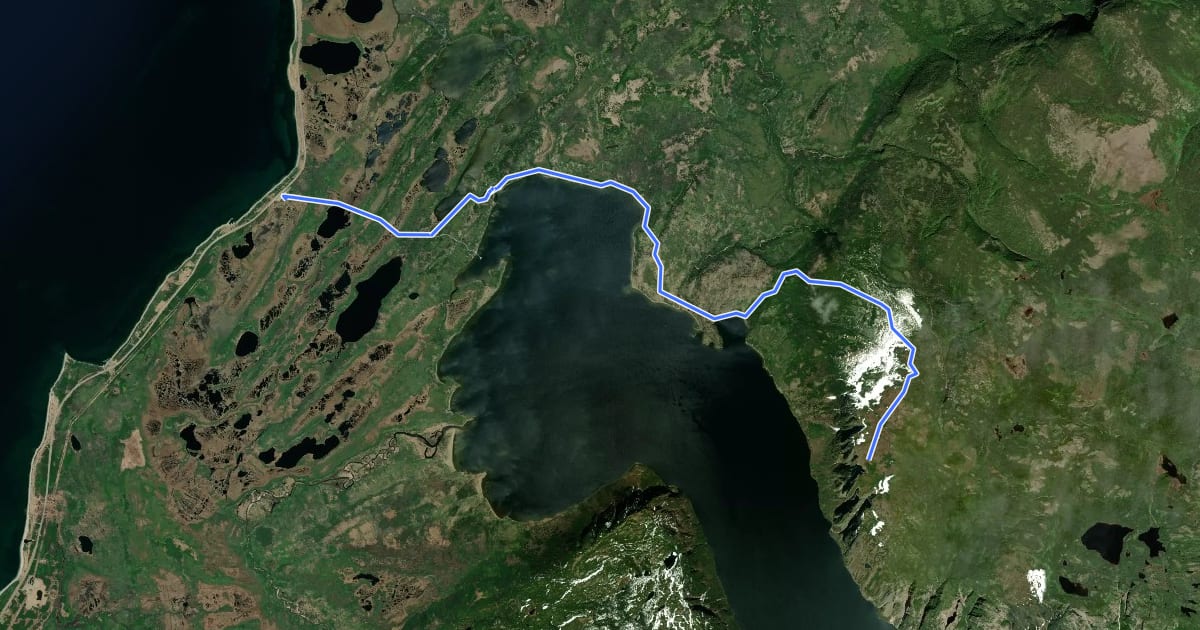 Маршрут Rim Trail на спутниковом снимке