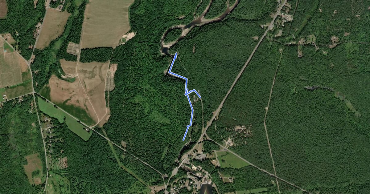 Маршрут Rim Walk Trail на спутниковом снимке