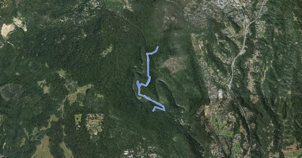 Маршрут Rincon Fire Road на спутниковом снимке
