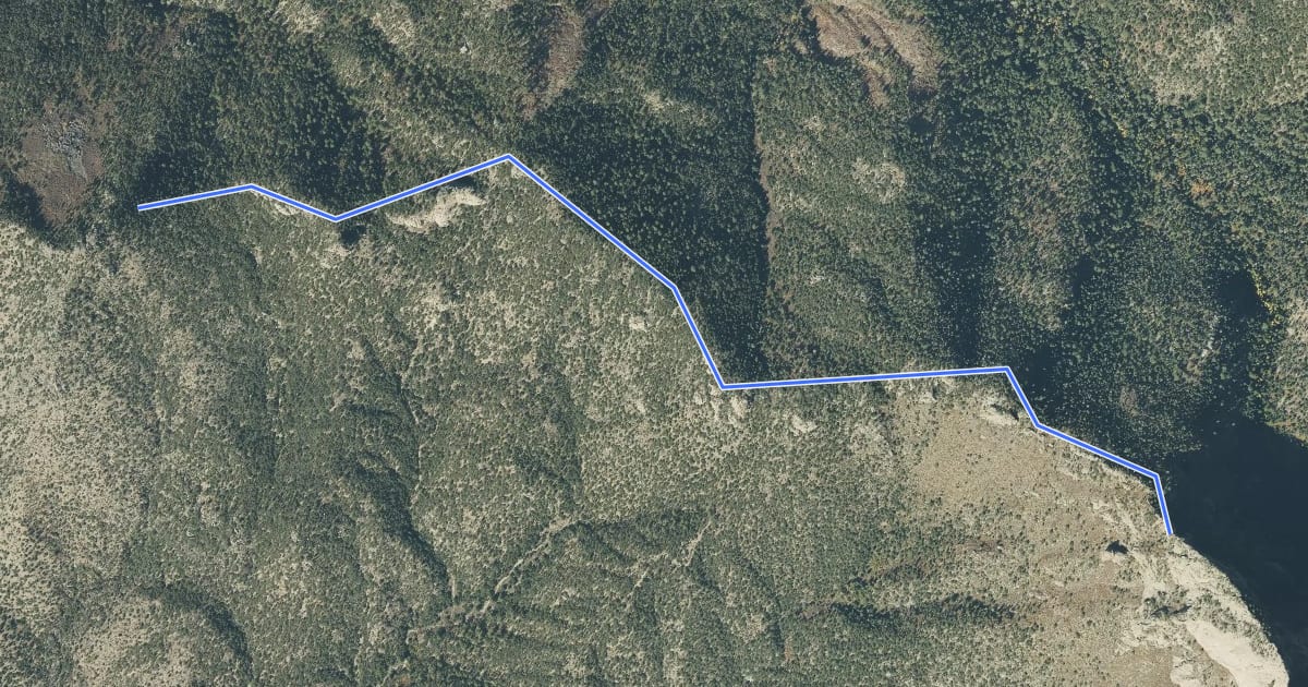 Маршрут Rincon Trail на спутниковом снимке