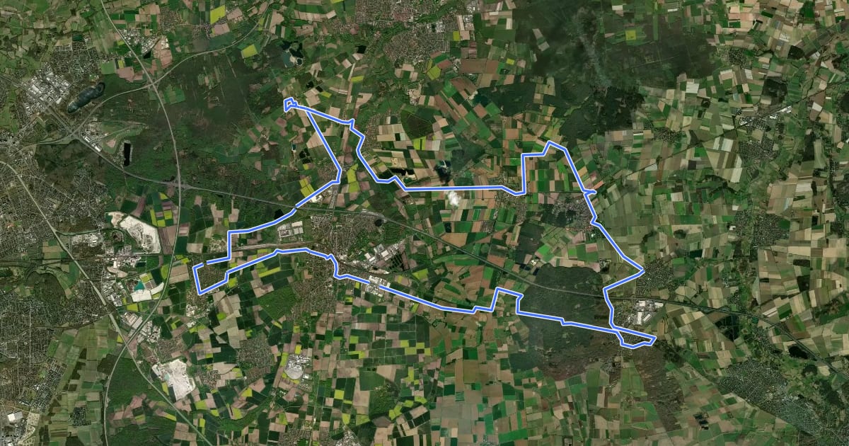 Маршрут Ring 1 Lehrte на спутниковом снимке
