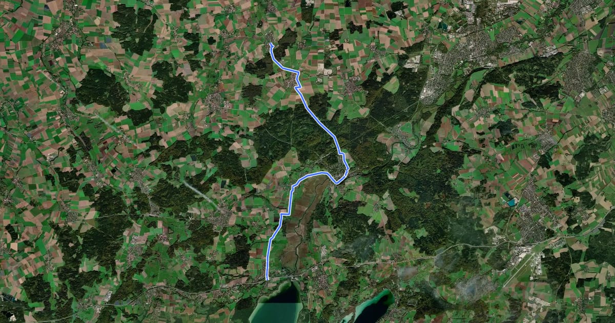 Маршрут Ring der Regionen - Abschnitt 2a на спутниковом снимке