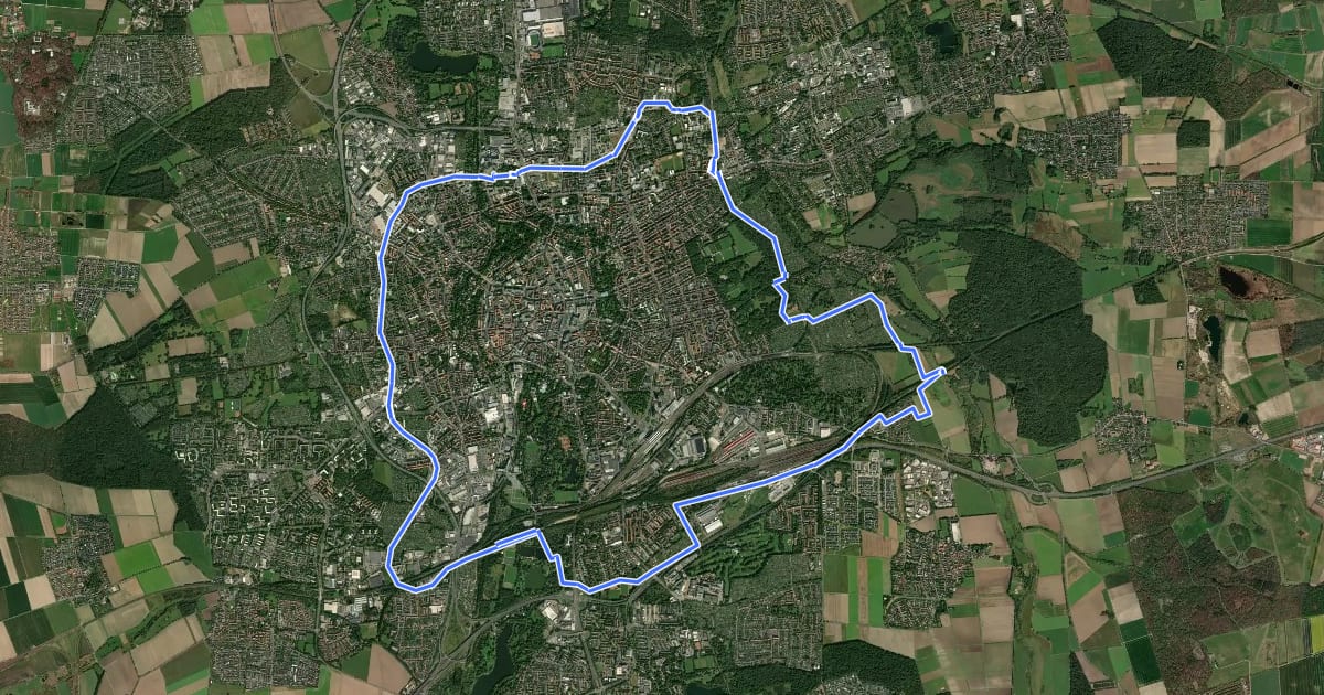 Маршрут Ringgleis-Weg на спутниковом снимке