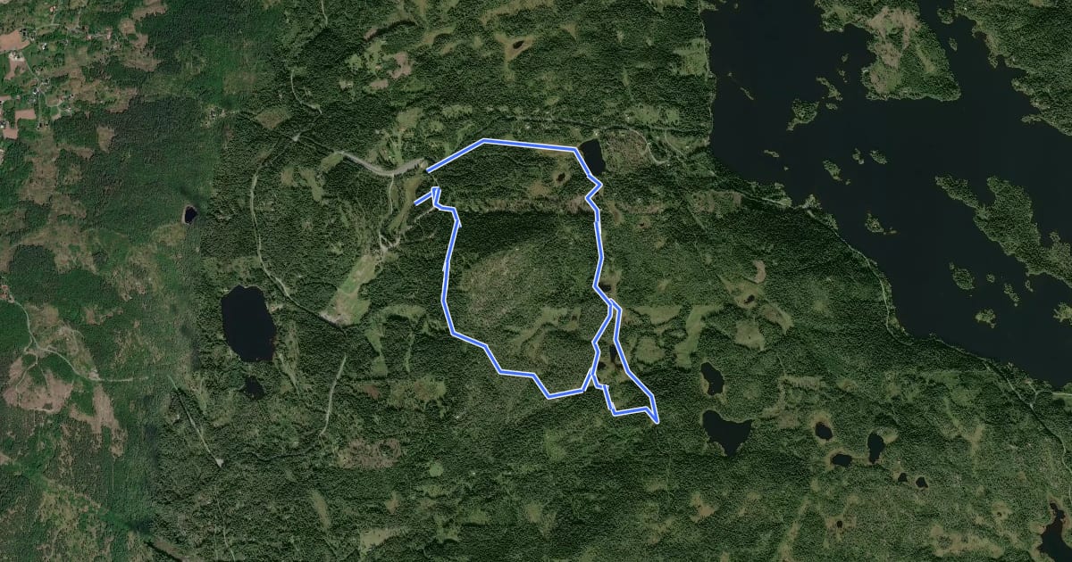Маршрут Ringkolltoppen rundt на спутниковом снимке