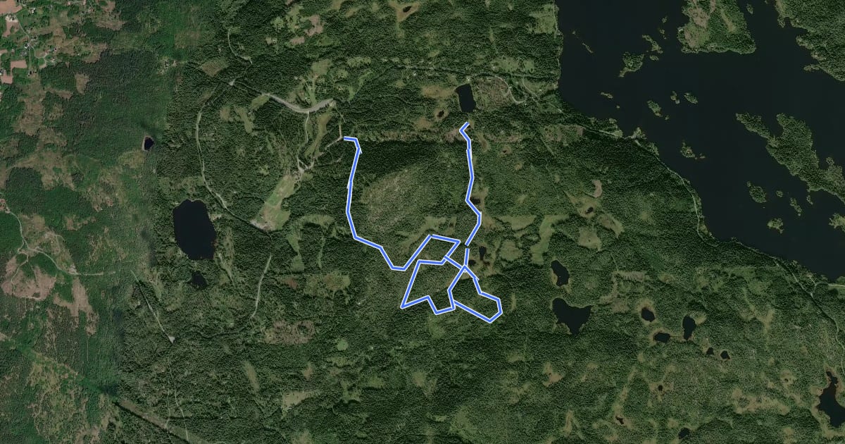 Маршрут Ringkolltoppen rundt (gammel) на спутниковом снимке