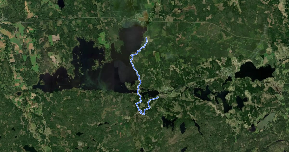 Маршрут Ringsbergsleden на спутниковом снимке