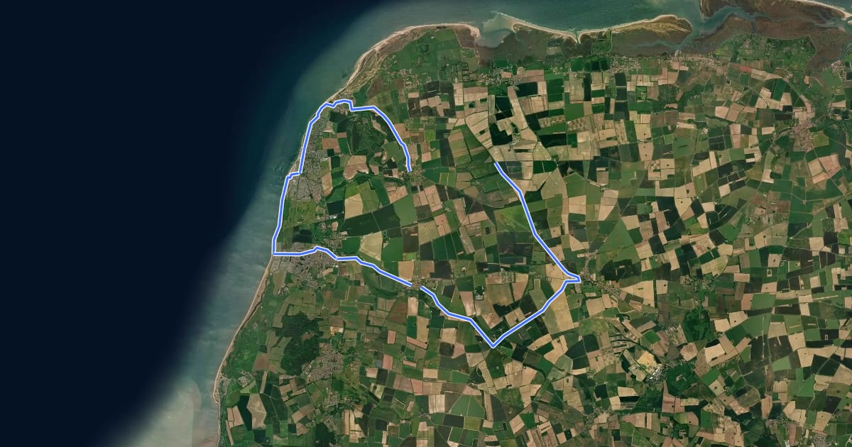 Маршрут Ringstead Explorer Loop на спутниковом снимке