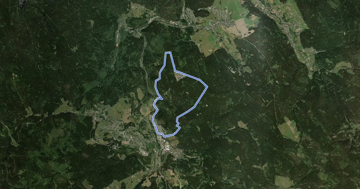 Маршрут Ringweg Rabenberg на спутниковом снимке