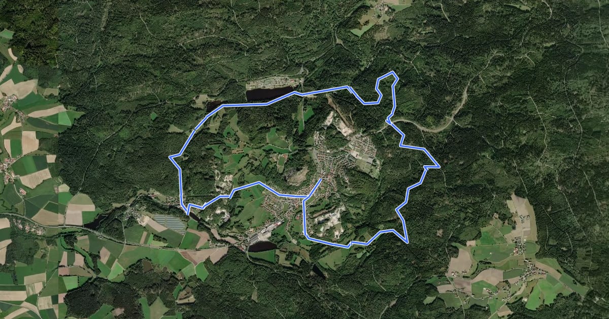 Маршрут Ringweg um Flossenbürg на спутниковом снимке