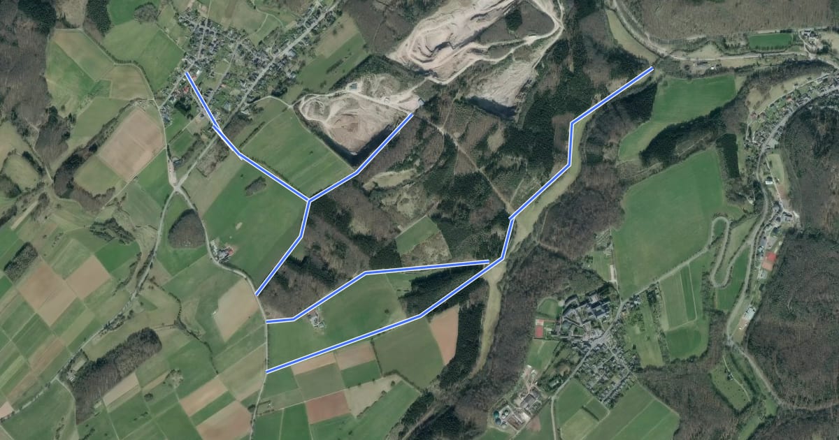 Маршрут Rinnen Rundweg 5 на спутниковом снимке