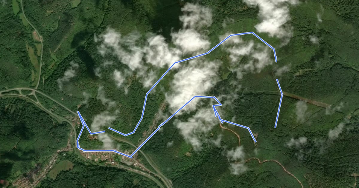 Маршрут Rinnthal Hüttenweg на спутниковом снимке