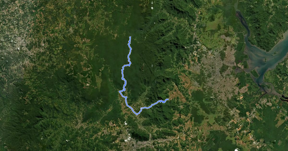 Маршрут Rio do Júlio на спутниковом снимке