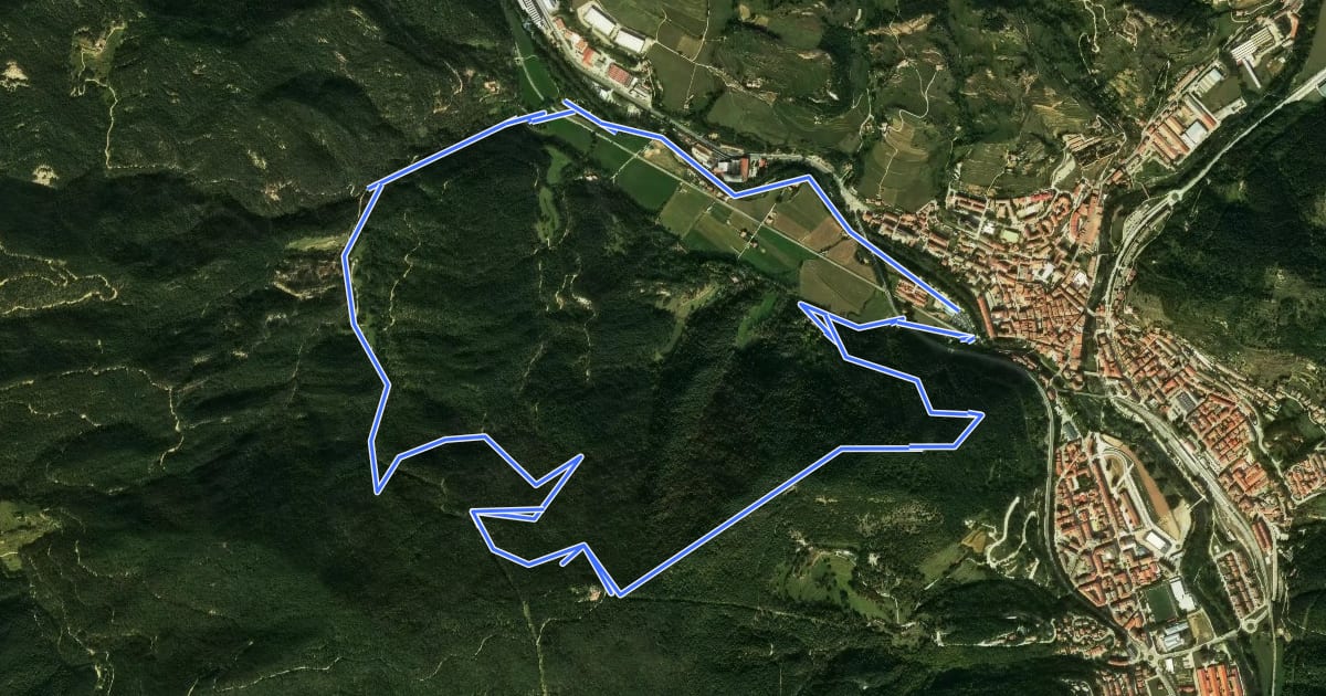 Маршрут Ripoll на спутниковом снимке