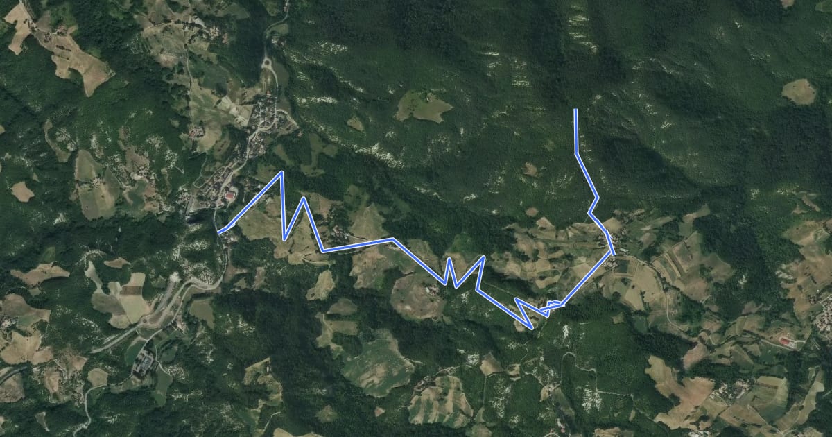 Маршрут Risalita Monte Duro на спутниковом снимке