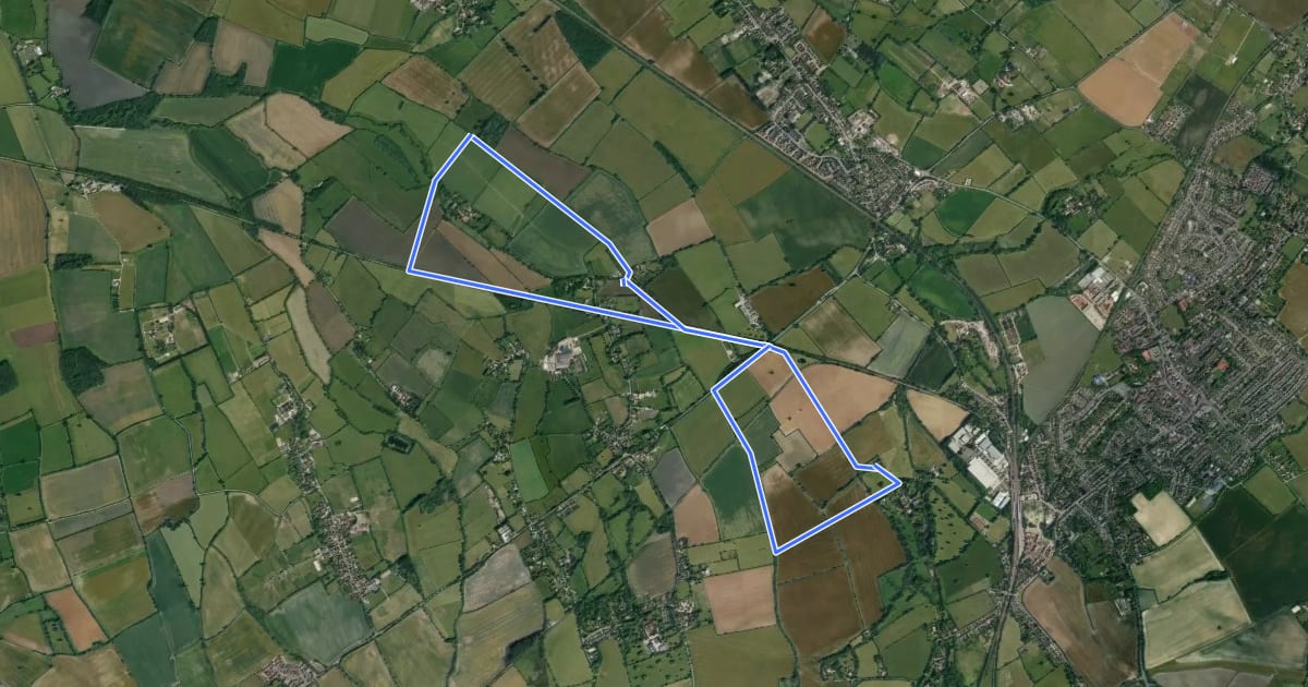 Маршрут Risborough Pink Route на спутниковом снимке