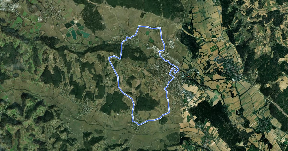 Маршрут Ritterorden Radl-Tour на спутниковом снимке
