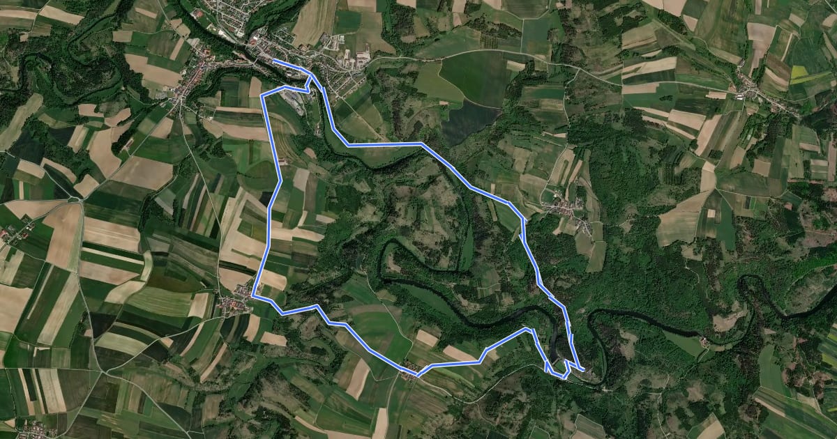 Маршрут Ritterweg, Ruine Kollmitz на спутниковом снимке