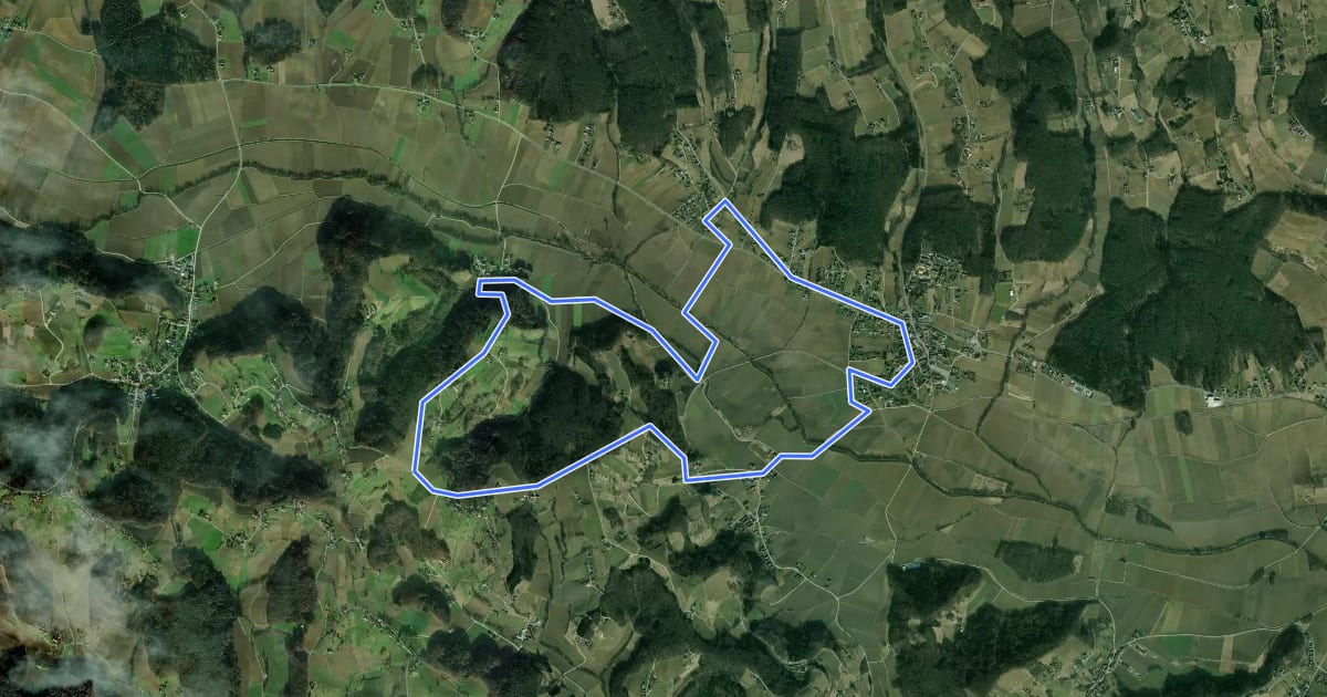 Маршрут Rittscheintour на спутниковом снимке