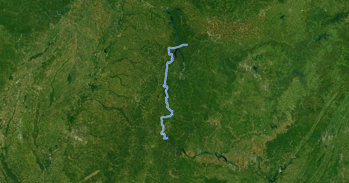 Маршрут River на спутниковом снимке