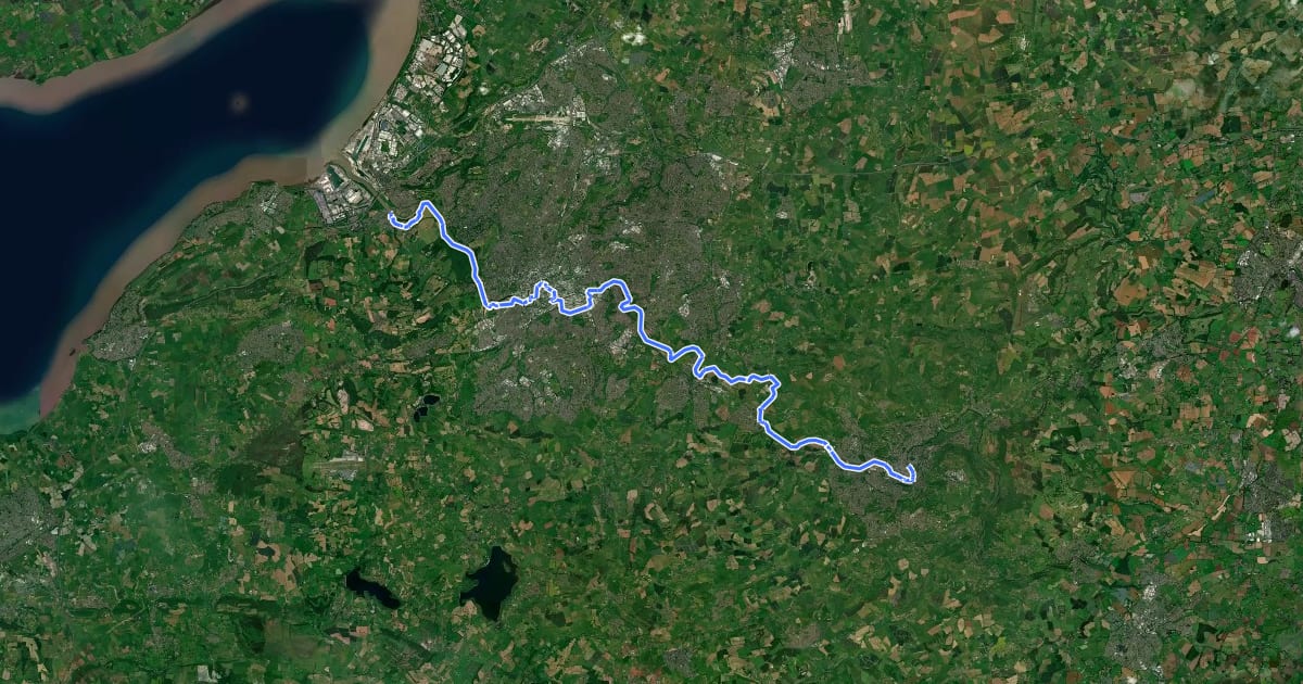 Маршрут River Avon Trail на спутниковом снимке