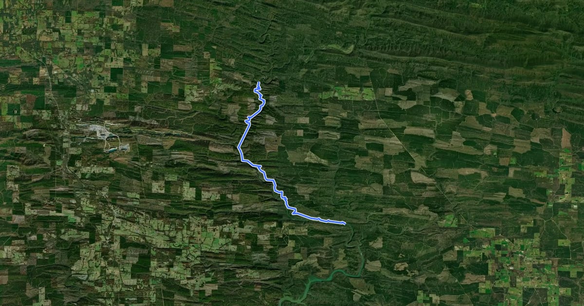 Маршрут River Corridor Trail на спутниковом снимке