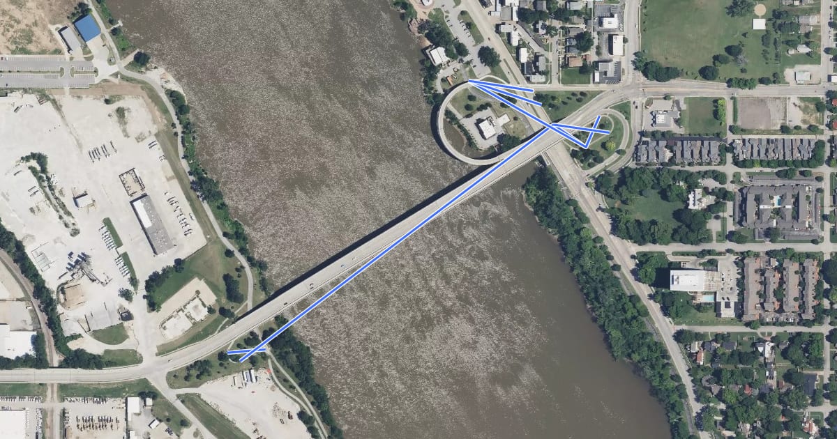 Маршрут River Parks Linkage на спутниковом снимке