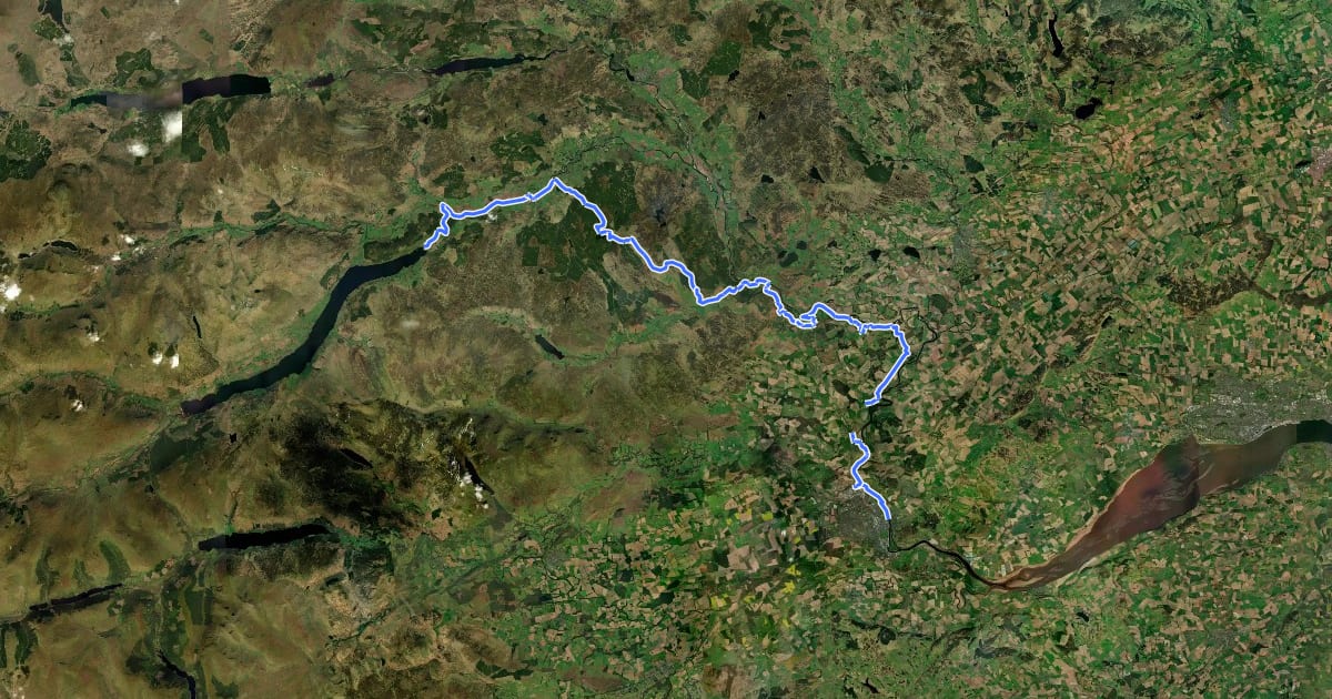 Маршрут River Tay Way на спутниковом снимке