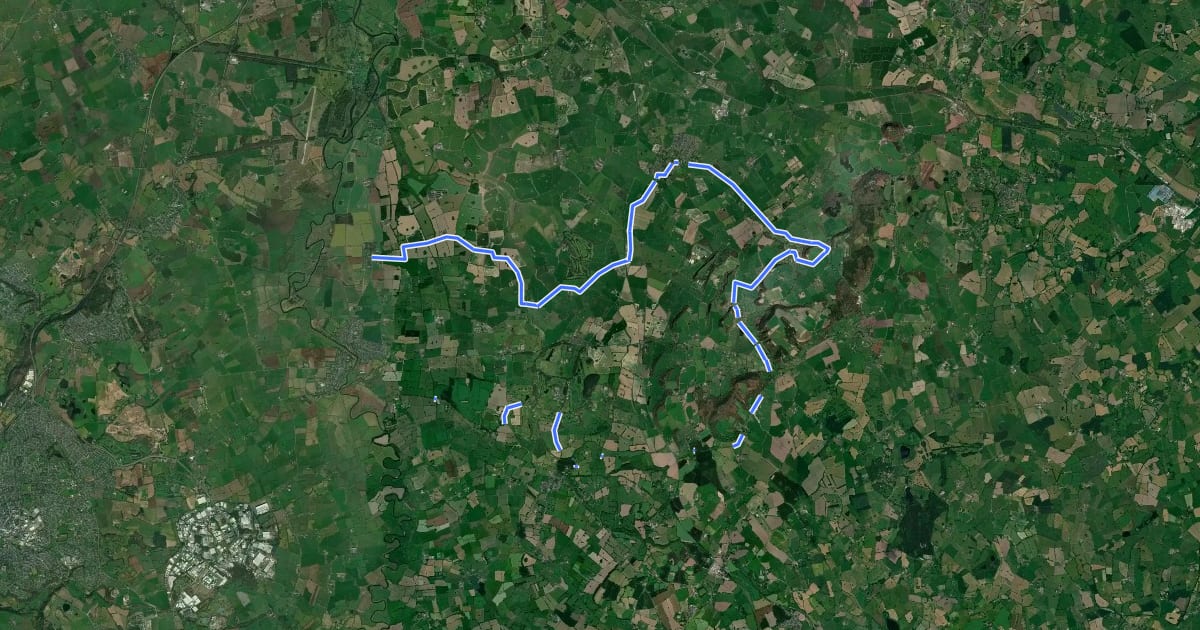 Маршрут River to Ridge на спутниковом снимке