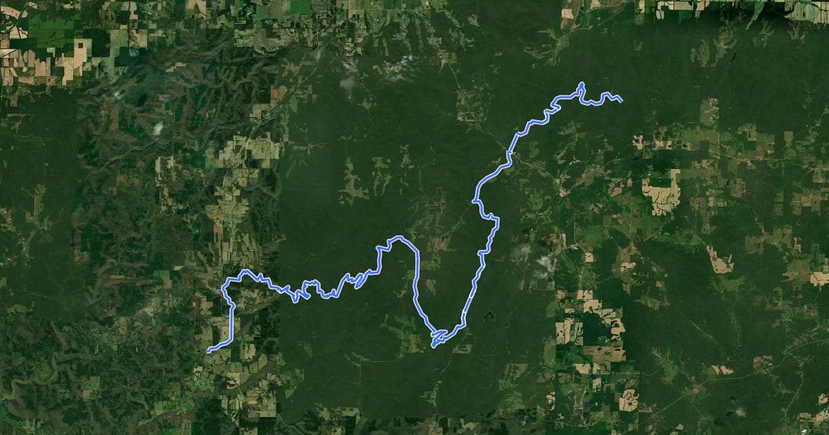 Маршрут River to River Segment 2 - Garden of the Gods to Eddyville на спутниковом снимке