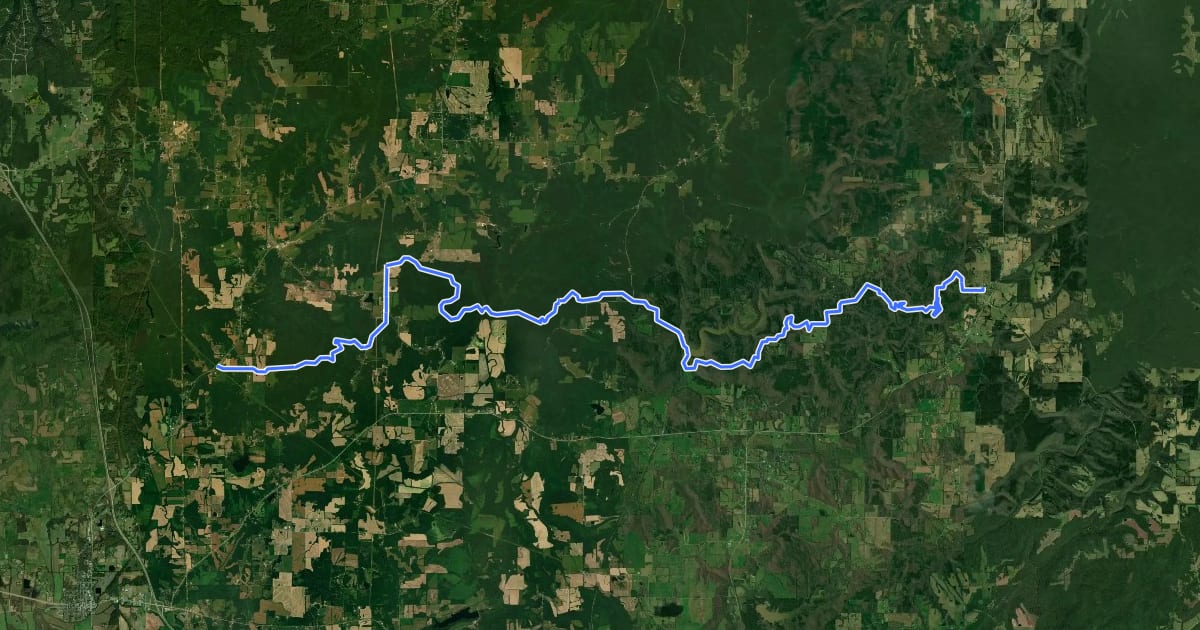 Маршрут River to River Segment 3 - Eddyville to U.S. 45 на спутниковом снимке