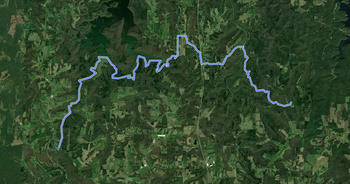 Маршрут River to River Segment 6 - Giant City to Alto Pass на спутниковом снимке