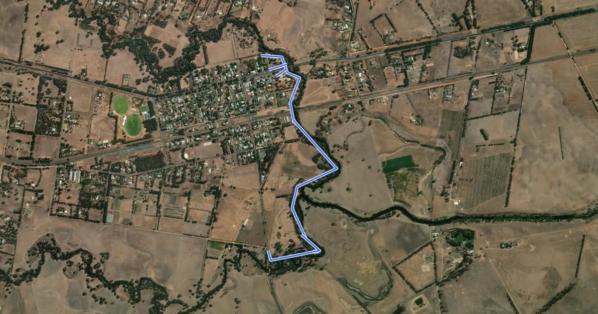 Маршрут River Track на спутниковом снимке