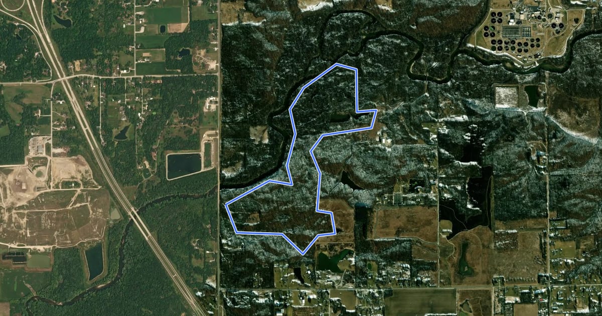 Маршрут River Trail на спутниковом снимке