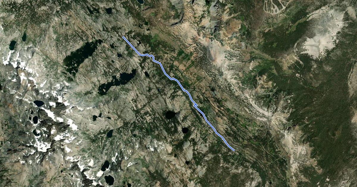 Маршрут River Trail на спутниковом снимке