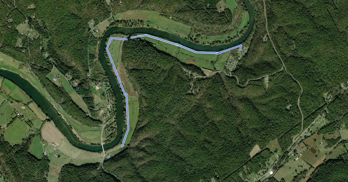 Маршрут River Trail на спутниковом снимке