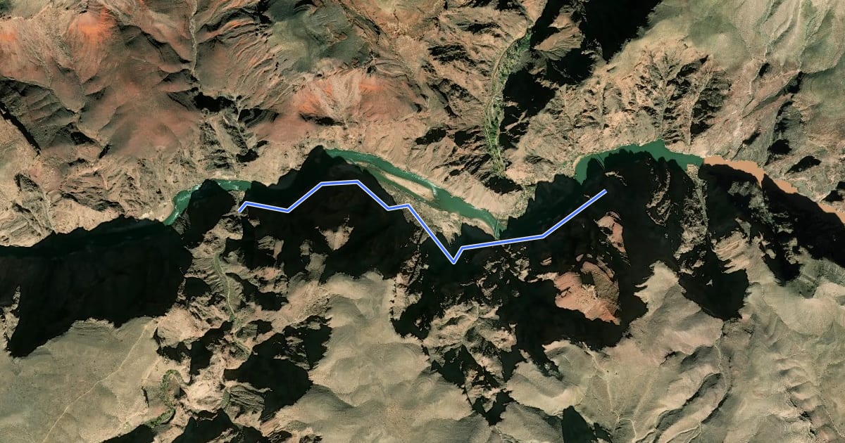 Маршрут River Trail на спутниковом снимке