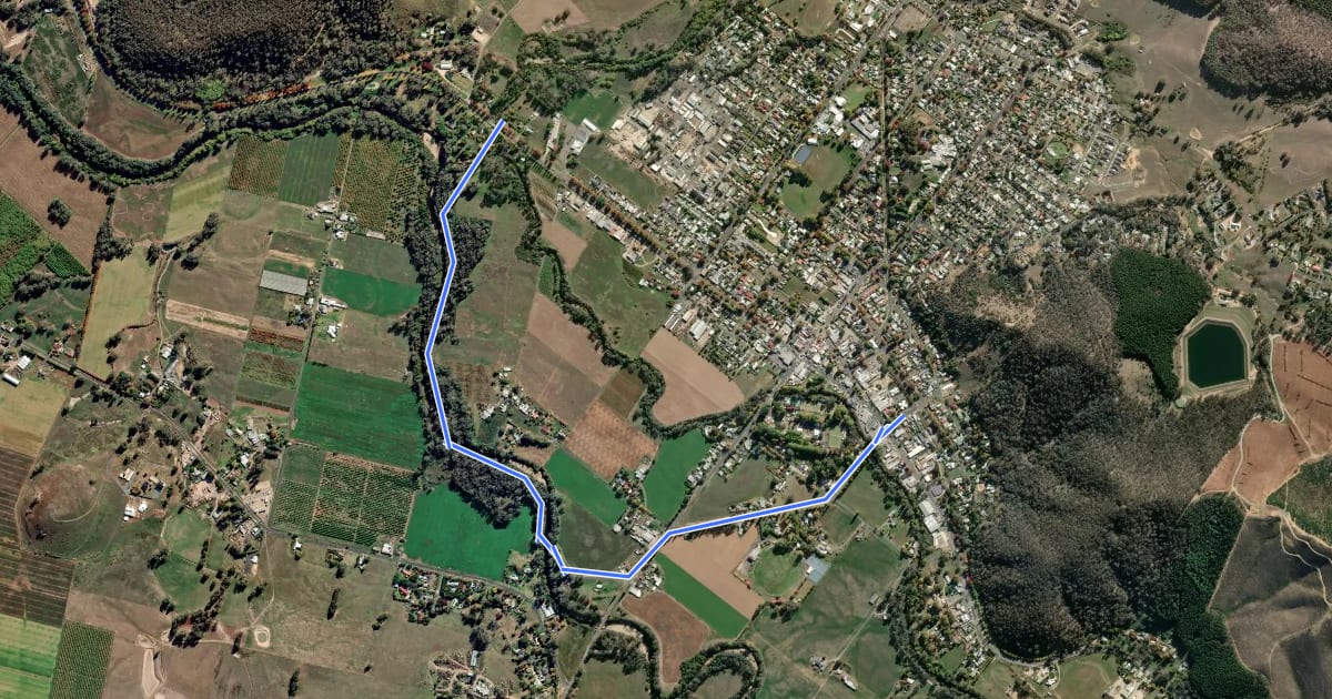 Маршрут River Trail на спутниковом снимке