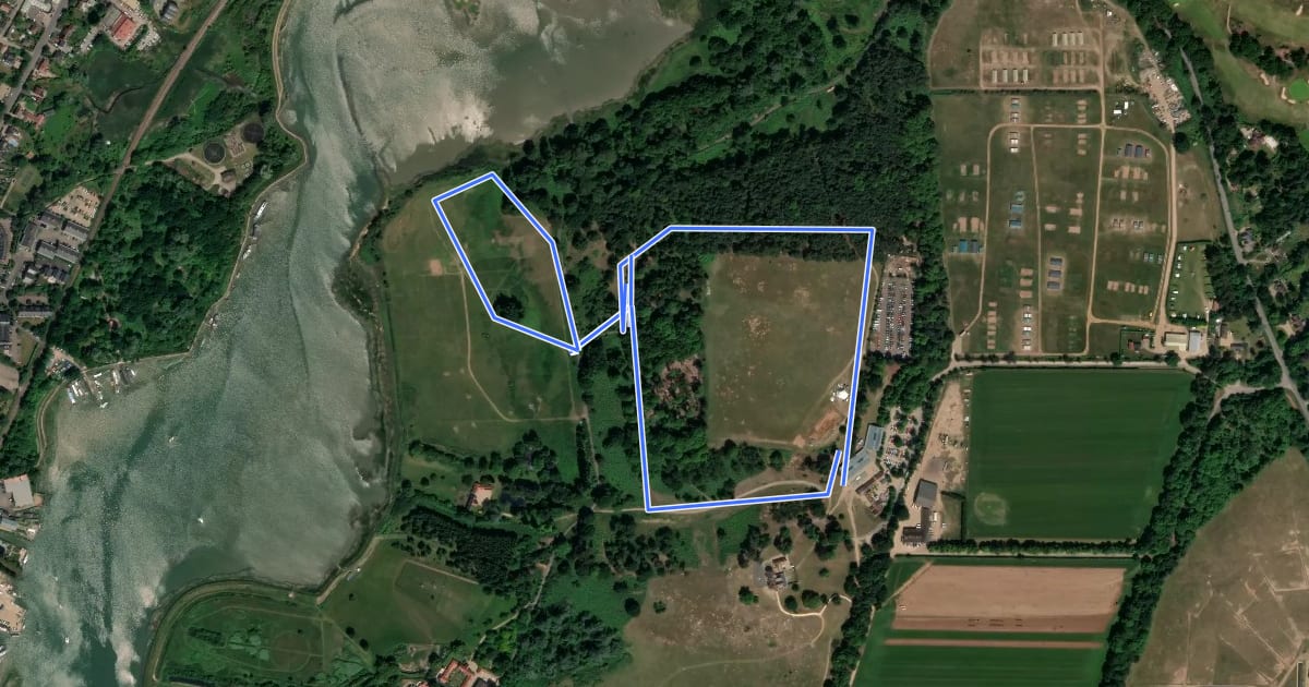 Маршрут River View Walk (Green Route), Sutton Hoo на спутниковом снимке